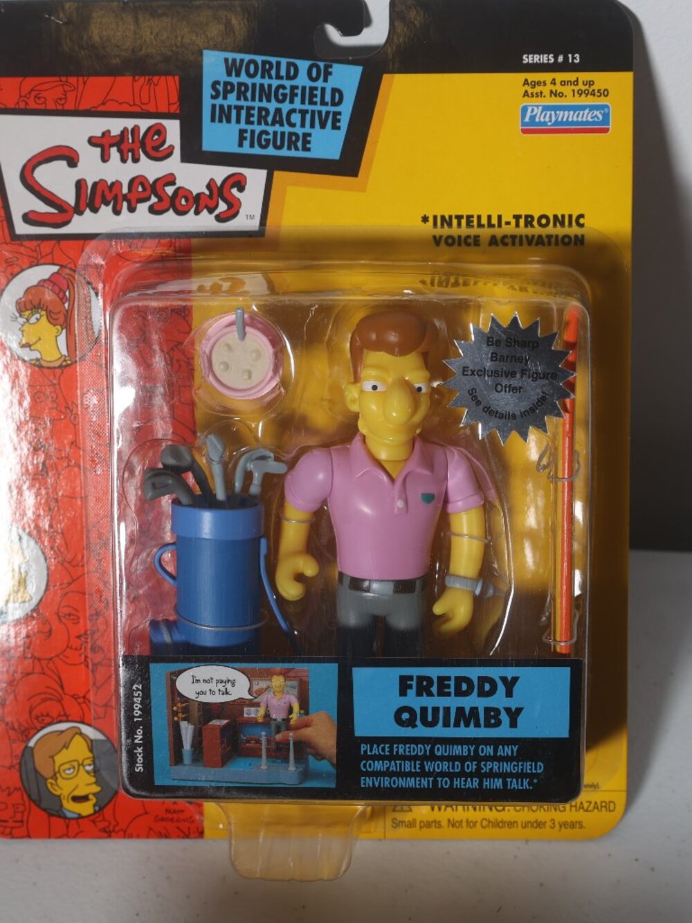 The Simpsons World Of Springfield Freddy Quimby MOC Figure WOS Playmates